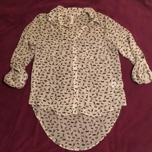 Xhilaration animal blouse